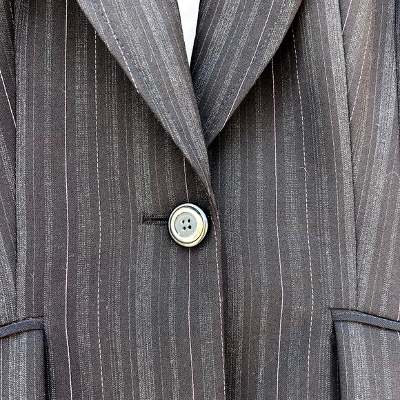 Dolce & Gabbana D&G Y2K Black Pink Pinstripe Blazer 38 Tailored Satin Lined - Picture 9 of 14